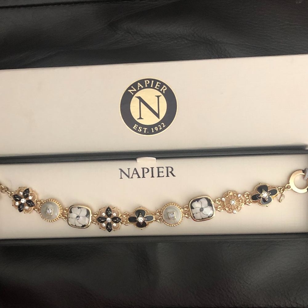 Napier Gold-toned toggle bracelet